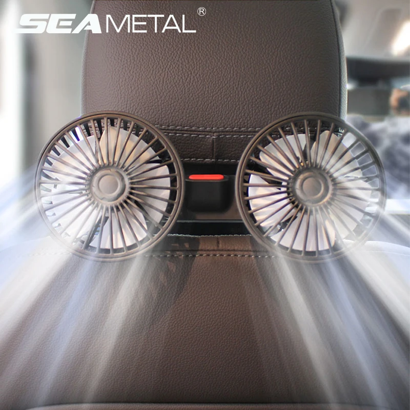 3-speed Car Seat Back Cooling Fan USB Charge Dual Head Fan 360 Degree Rotation Neck Cooler for Summer Car Accessories 3-speed Car Seat Back Cooling Fan USB Charge Dual Head Fan 360 Degree Rotation Neck Cooler for Summer Car Accessories