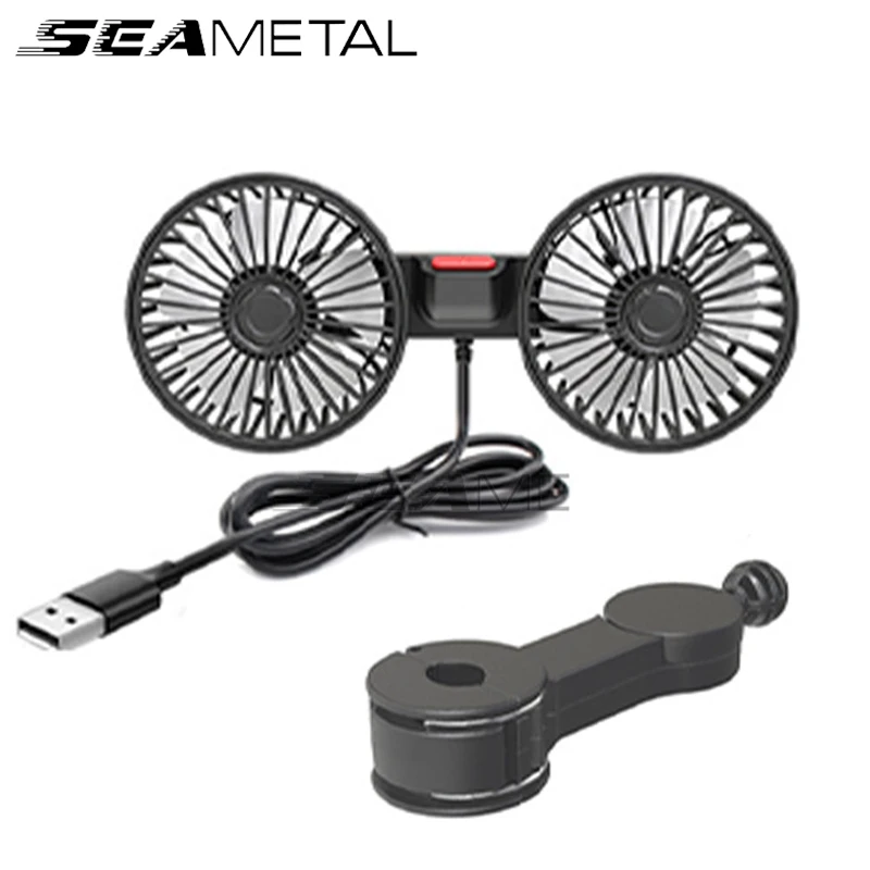 3-speed Car Seat Back Cooling Fan USB Charge Dual Head Fan 360 Degree Rotation Neck Cooler for Summer Car Accessories 3-speed Car Seat Back Cooling Fan USB Charge Dual Head Fan 360 Degree Rotation Neck Cooler for Summer Car Accessories