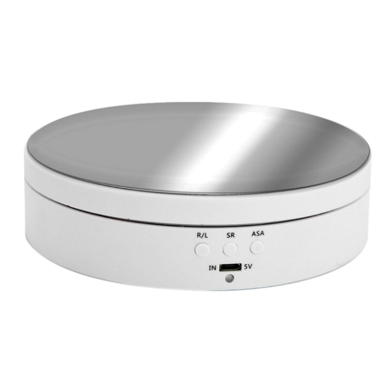 3 Speeds Electric Rotating Display Stand Mirror Turntable Jewelry Holder Battery USB Power 3 Speeds Electric Rotating Display Stand Mirror Turntable Jewelry Holder Battery USB Power