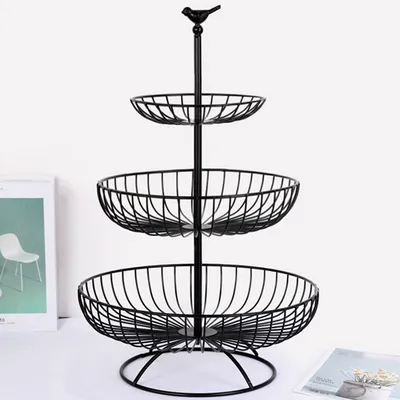 3 Tier Fruit Basket Metal Stand 3 Tier Fruit Basket Metal Stand