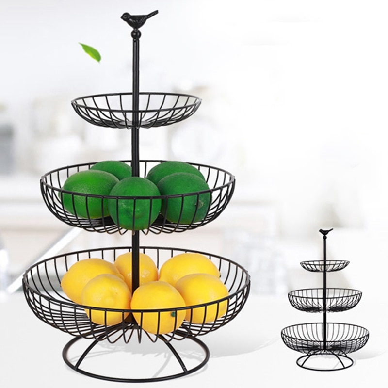 3 Tier Fruit Basket Metal Stand 3 Tier Fruit Basket Metal Stand
