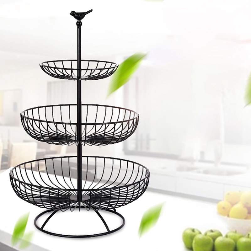 3 Tier Fruit Basket Metal Stand 3 Tier Fruit Basket Metal Stand
