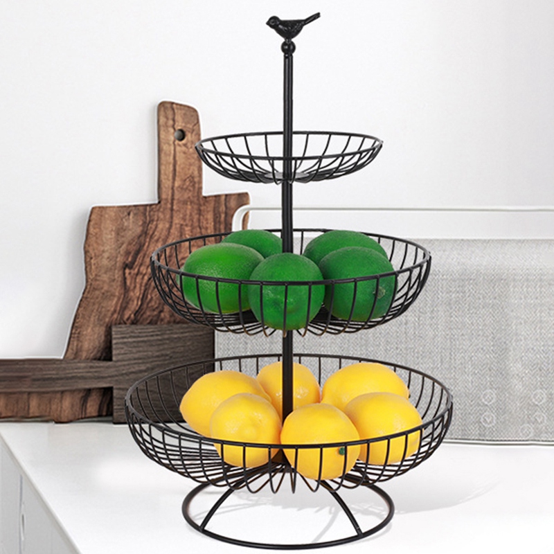 3 Tier Fruit Basket Metal Stand 3 Tier Fruit Basket Metal Stand
