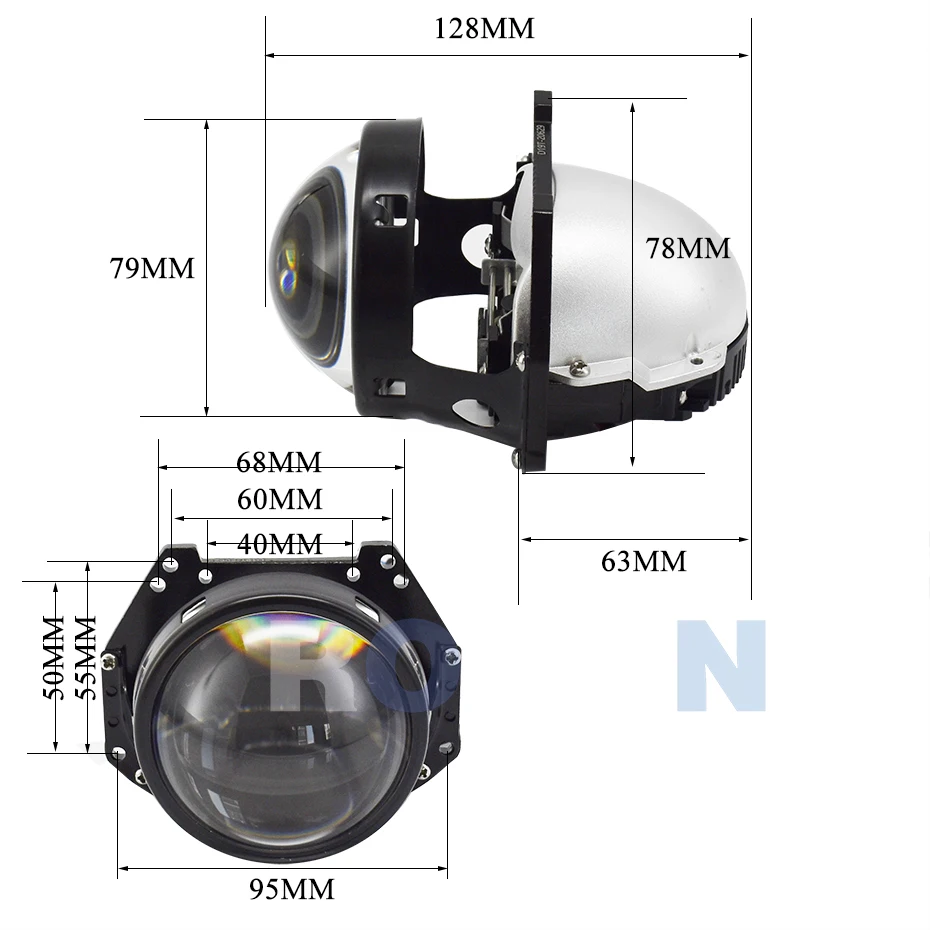 3.0 Bi Led Projector Headlight 3R G5 90W D19T 6000LUX White Color Universal Car Headlamp Retrofit