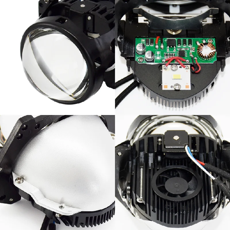 3.0 Bi Led Projector Headlight 3R G5 90W D19T 6000LUX White Color Universal Car Headlamp Retrofit