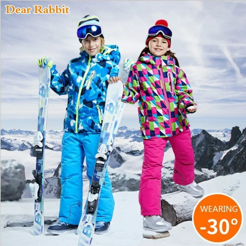 -30 Degree Children Clothing Set Boys Girl Kids Snowboard Ski Suit Waterproof Outdoor Sports Jacket Pants Clothes -30 Degree Children Clothing Set Boys Girl Kids Snowboard Ski Suit Waterproof Outdoor Sports Jacket Pants Clothes