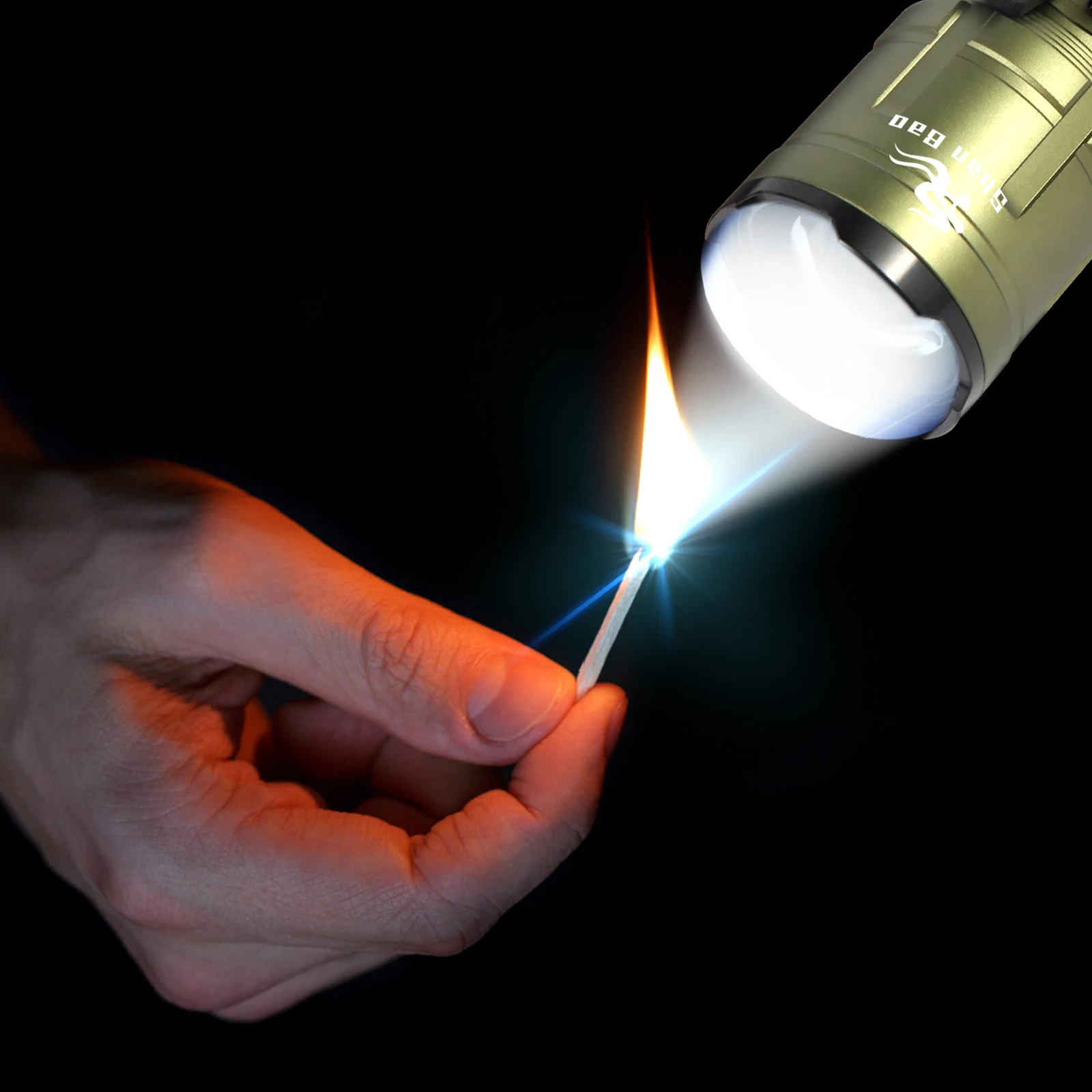 3000LM Outdoor Zoom Waterproof Flashlight Strong Light Focused Light Source Can Light a Flame 3000LM Outdoor Zoom Waterproof Flashlight Strong Light Focused Light Source Can Light a Flame