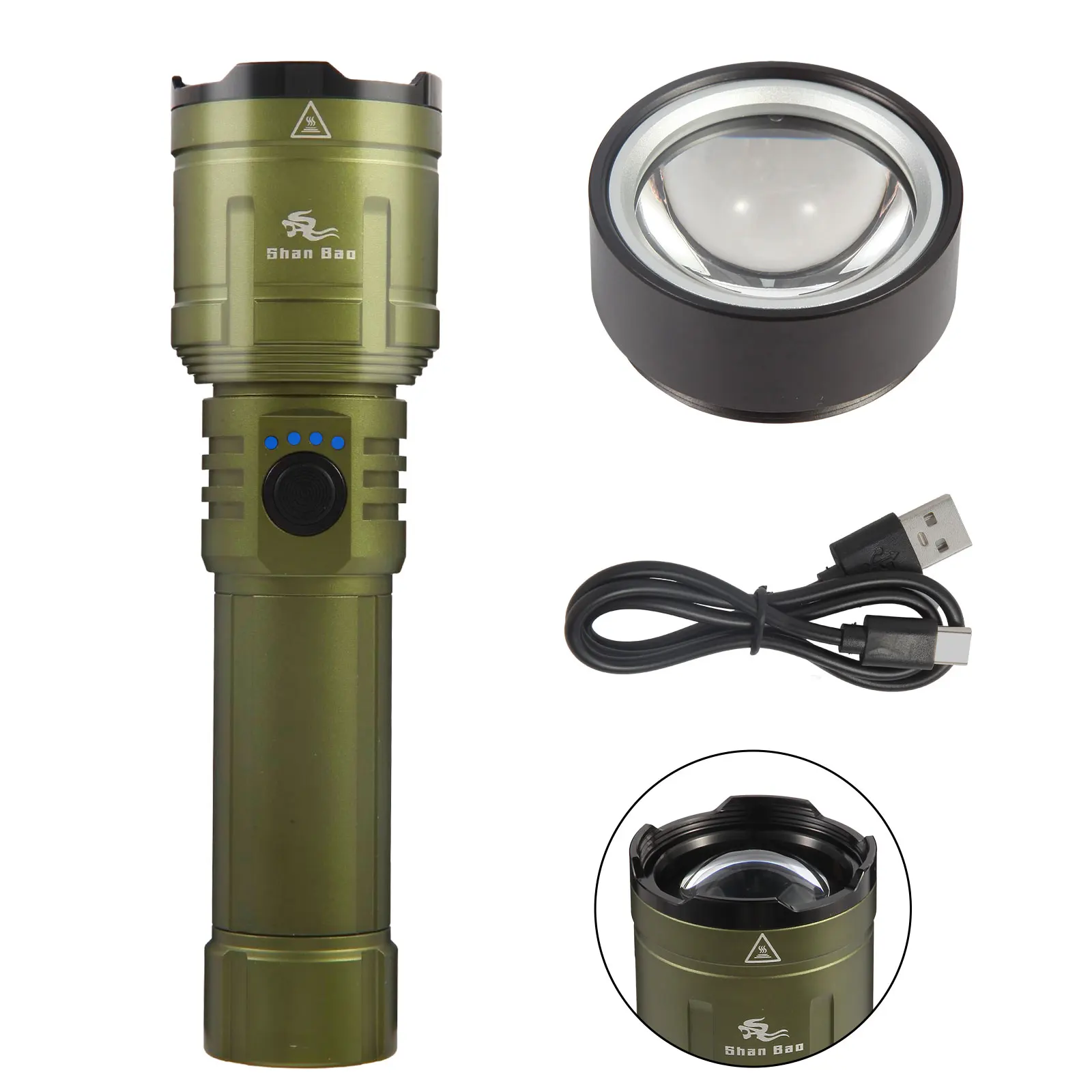 3000LM Outdoor Zoom Waterproof Flashlight Strong Light Focused Light Source Can Light a Flame 3000LM Outdoor Zoom Waterproof Flashlight Strong Light Focused Light Source Can Light a Flame