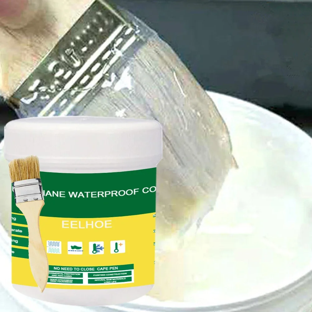 300g Waterproof Coating Sealant Agent White Invisible Paste Glue With Brush Restore Adhesive Roof Bathroom 300g Waterproof Coating Sealant Agent White Invisible Paste Glue With Brush Restore Adhesive Roof Bathroom