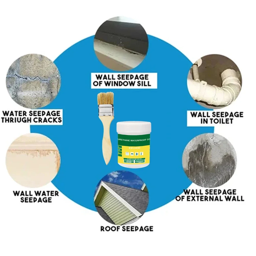 300g Waterproof Coating Sealant Agent White Invisible Paste Glue With Brush Restore Adhesive Roof Bathroom 300g Waterproof Coating Sealant Agent White Invisible Paste Glue With Brush Restore Adhesive Roof Bathroom