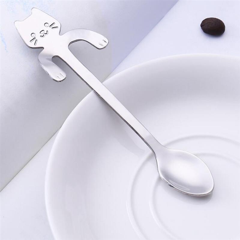 300ml Cat Glass Mug with Spoon