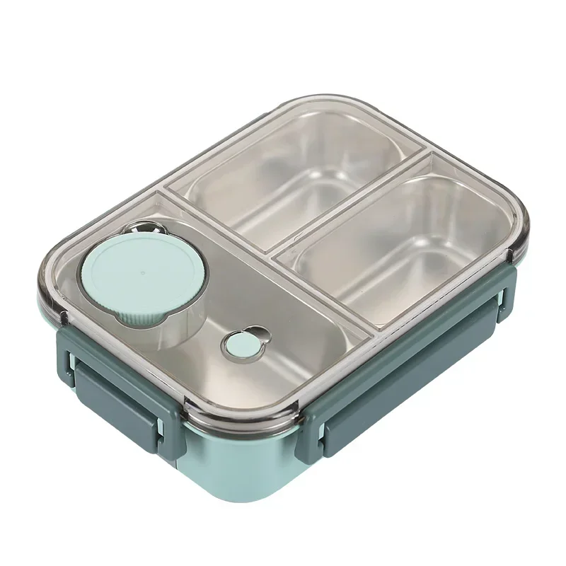304 Stainless steel Lunch box with Tableware for Adults Kids Leakproof Lunch Container Portable Grids Bento Box Food