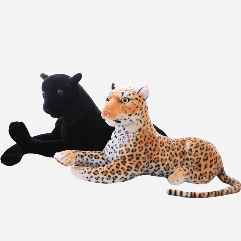30cm-90cm Panther Toy Realistic Stuffed Animals Black Panther Plush Lifelike Leopard Soft Doll Gift For Children