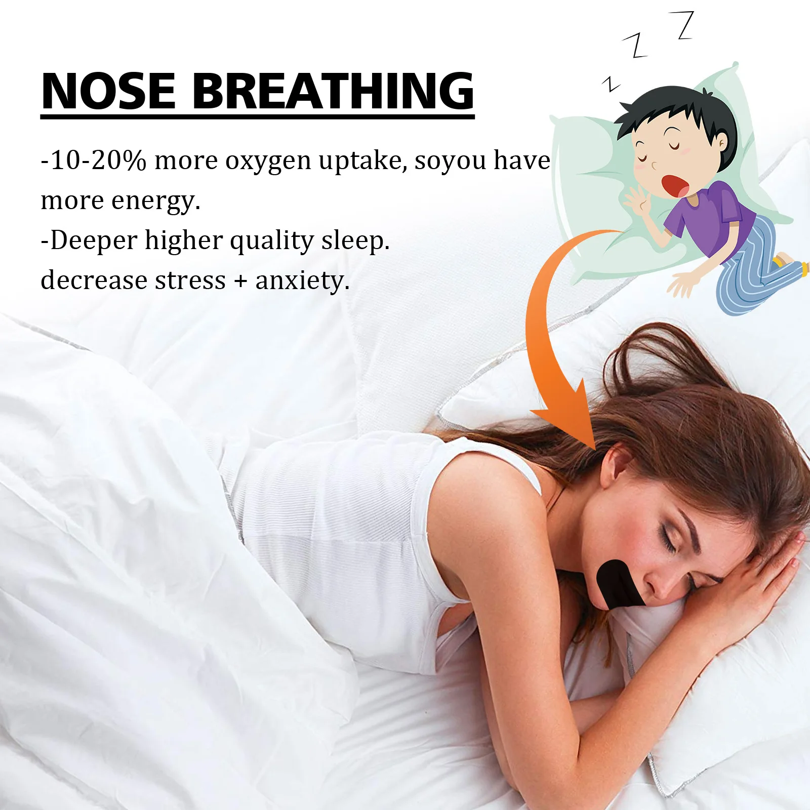 30pcs Anti-Snoring Patch Nose Breathing Correction Improve Sleeping Promoting Better Breath Portable Night Sleep Mouth