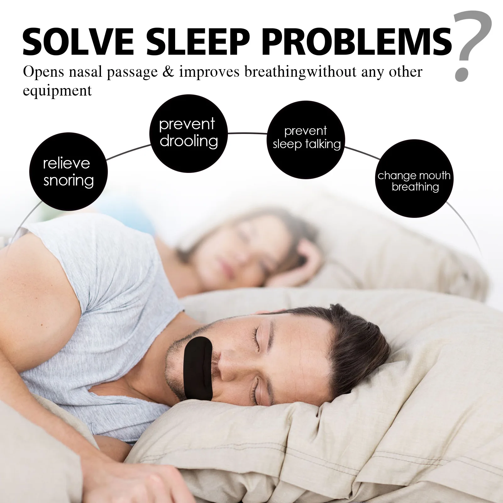 30pcs Anti-Snoring Patch Nose Breathing Correction Improve Sleeping Promoting Better Breath Portable Night Sleep Mouth