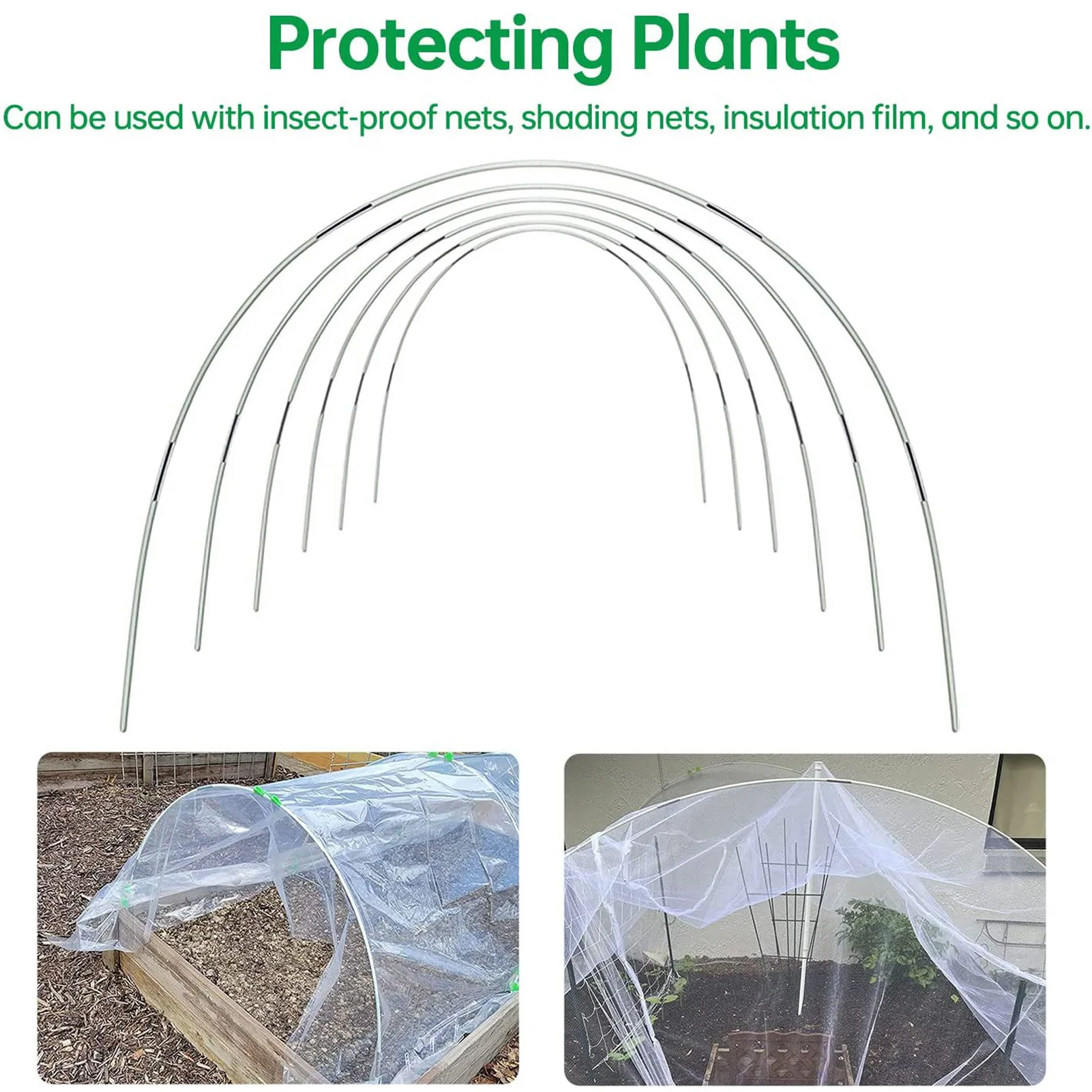 30Pcs Garden Hoops for Netting Tunnel, Garden Hoops Greenhouse Frame Flexible Tunnel Arch Crop Protection Hoops for 30Pcs Garden Hoops for Netting Tunnel, Garden Hoops Greenhouse Frame Flexible Tunnel Arch Crop Protection Hoops for