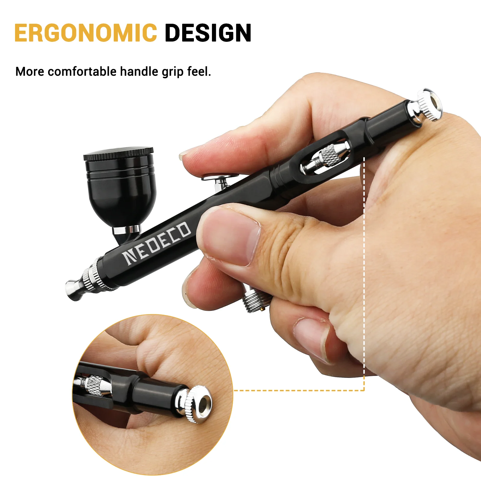30PSI Airbrush Kit, Dual-Action Multi-Function Portable Airbrush Set Noise-reducing Compressor for Painting Cake Model 30PSI Airbrush Kit, Dual-Action Multi-Function Portable Airbrush Set Noise-reducing Compressor for Painting Cake Model