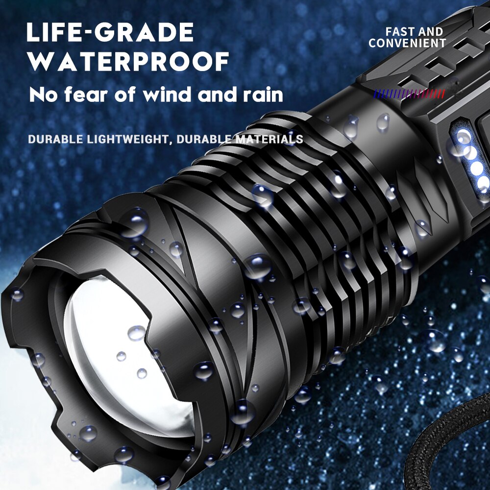 30W LED COB Strong Light Flashlight Portable Rechargeable Bright Household LED Lamp Built in Battery with Power Display 30W LED COB Strong Light Flashlight Portable Rechargeable Bright Household LED Lamp Built in Battery with Power Display