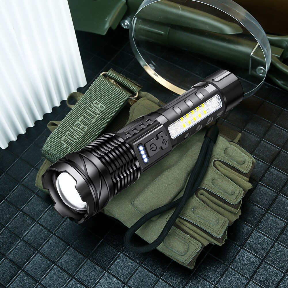 30W LED COB Strong Light Flashlight Portable Rechargeable Bright Household LED Lamp Built in Battery with Power Display 30W LED COB Strong Light Flashlight Portable Rechargeable Bright Household LED Lamp Built in Battery with Power Display