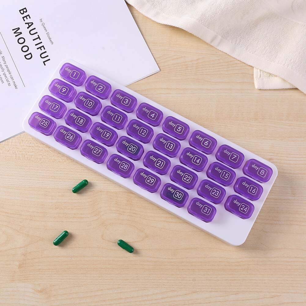 31 Grids Monthly Pill Box Case