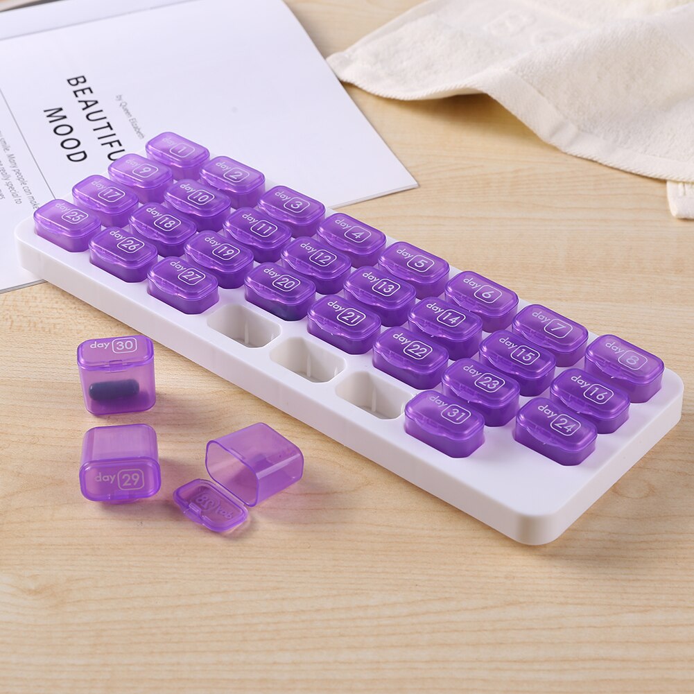 31 Grids Monthly Pill Box Case