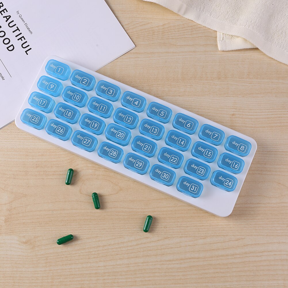 31 Grids Monthly Pill Box Case