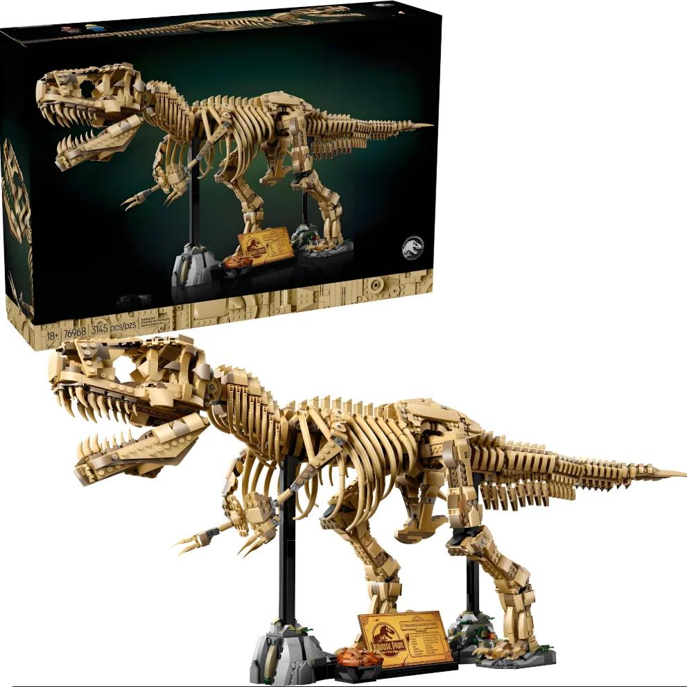 3145pcs Jurassic Dinosaur Park Series Dinosaur Fossils Tyrannosaurus Rex 76968 Assembled Bricks Display Model Birthday