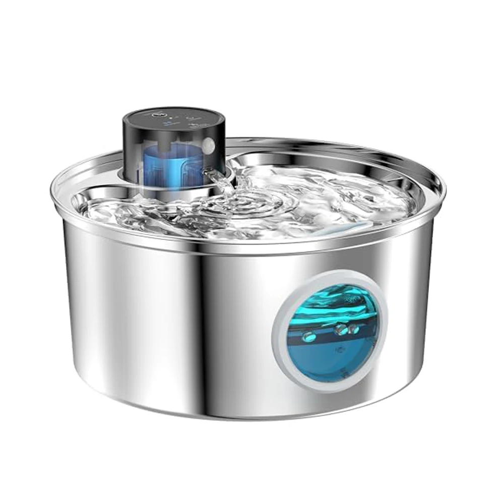 3.2L Recharge 5V USB Cat Water Fountain Automatic Sensor Stainless Steel Cat Dog Water Fountain Multiple Pet Drinking
