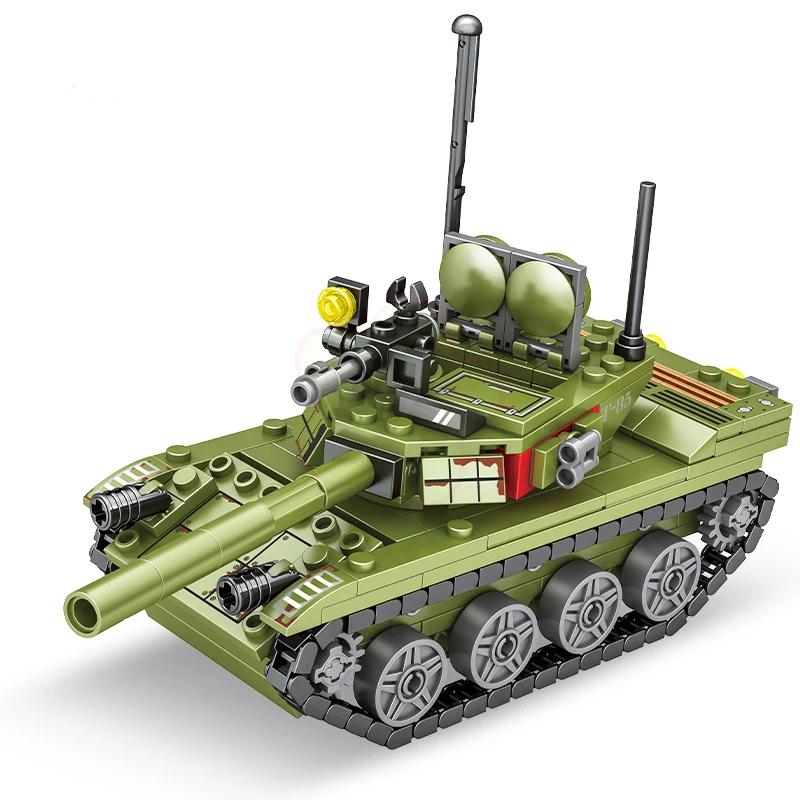 331pcs Military T-85 Main Battle Tank Vehicles WW2 Army Soldier Figures Building Blocks Kids Toys For Children Boy