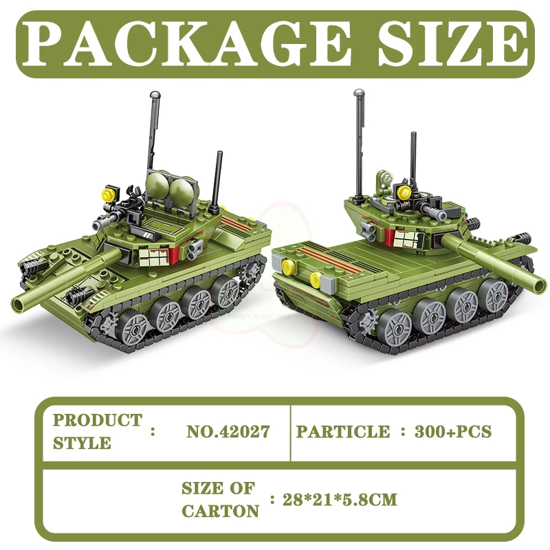 331pcs Military T-85 Main Battle Tank Vehicles WW2 Army Soldier Figures Building Blocks Kids Toys For Children Boy