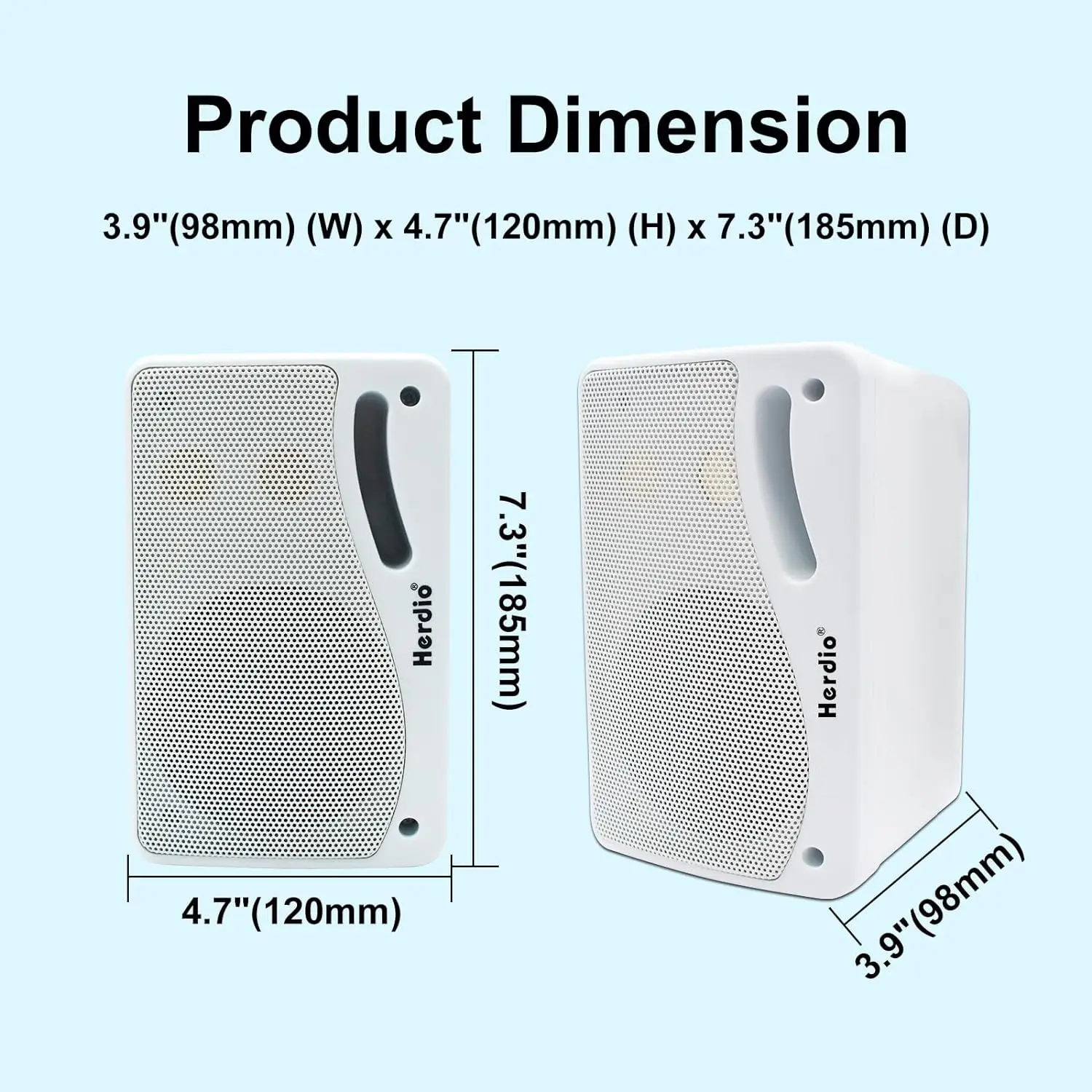3.5'' 2PCS Passive Outdoor Speakers Wired Waterproof 200W 3 Way Premium Mountable Wall Mount Speakers With Superior 3.5'' 2PCS Passive Outdoor Speakers Wired Waterproof 200W 3 Way Premium Mountable Wall Mount Speakers With Superior