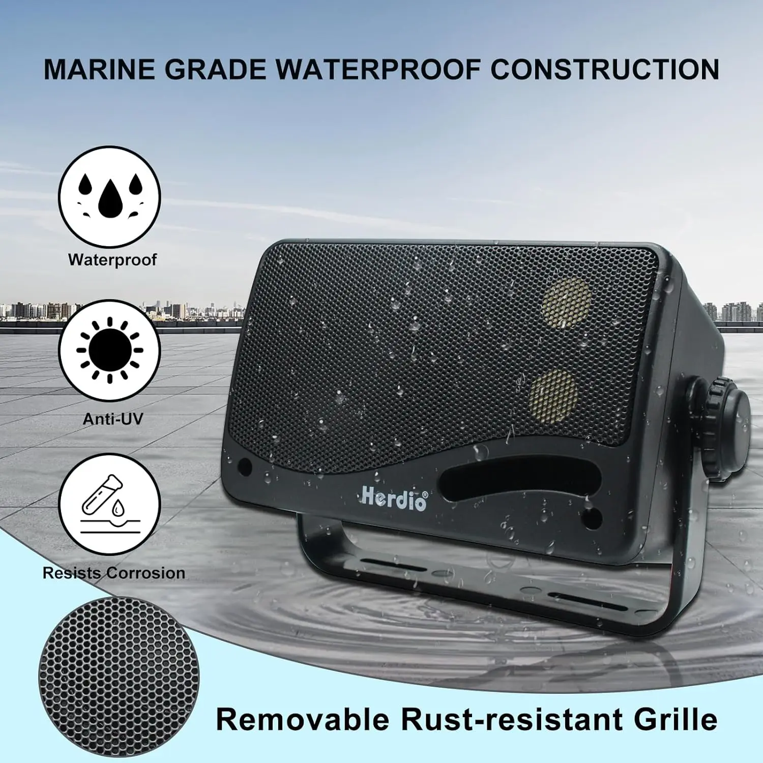 3.5'' 2PCS Passive Outdoor Speakers Wired Waterproof 200W 3 Way Premium Mountable Wall Mount Speakers With Superior 3.5'' 2PCS Passive Outdoor Speakers Wired Waterproof 200W 3 Way Premium Mountable Wall Mount Speakers With Superior