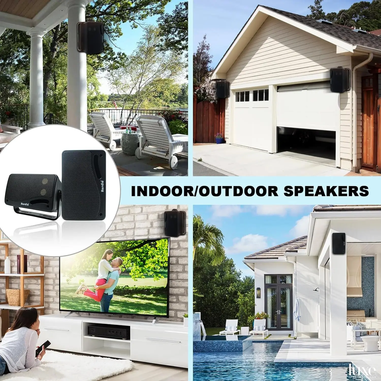 3.5'' 2PCS Passive Outdoor Speakers Wired Waterproof 200W 3 Way Premium Mountable Wall Mount Speakers With Superior 3.5'' 2PCS Passive Outdoor Speakers Wired Waterproof 200W 3 Way Premium Mountable Wall Mount Speakers With Superior