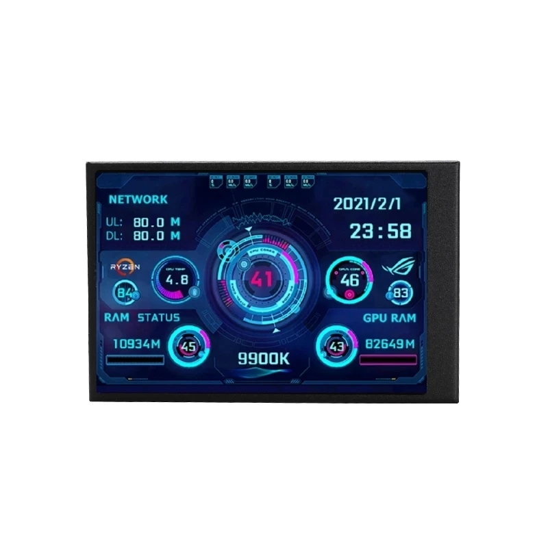 3.5 Inch IPS TYPE-C Secondary Screen Computer CPU GPU RAM HDD MonitorUSB Display For Freely AIDA64