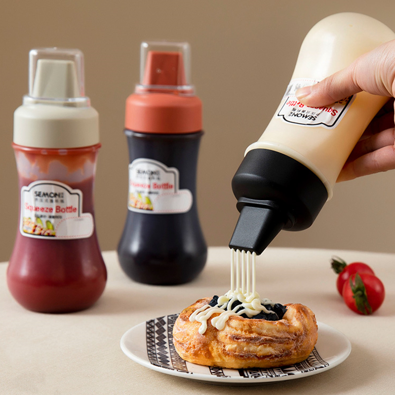 350ML Sauce Squeeze Bottle Five Hole Plastic Ketchup Bottle Sauce Honey Dispenser Container Kitchen Condiment Olive Oil 350ML Sauce Squeeze Bottle Five Hole Plastic Ketchup Bottle Sauce Honey Dispenser Container Kitchen Condiment Olive Oil