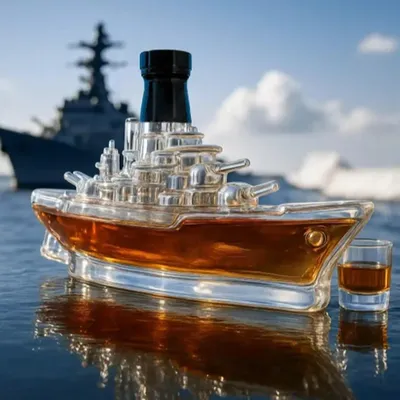 350ml Warship Shape Glass Liquor Bottle Empty Whisky Vodka Jar for Home Bar Collection Gift Decoration Accessories 350ml Warship Shape Glass Liquor Bottle Empty Whisky Vodka Jar for Home Bar Collection Gift Decoration Accessories