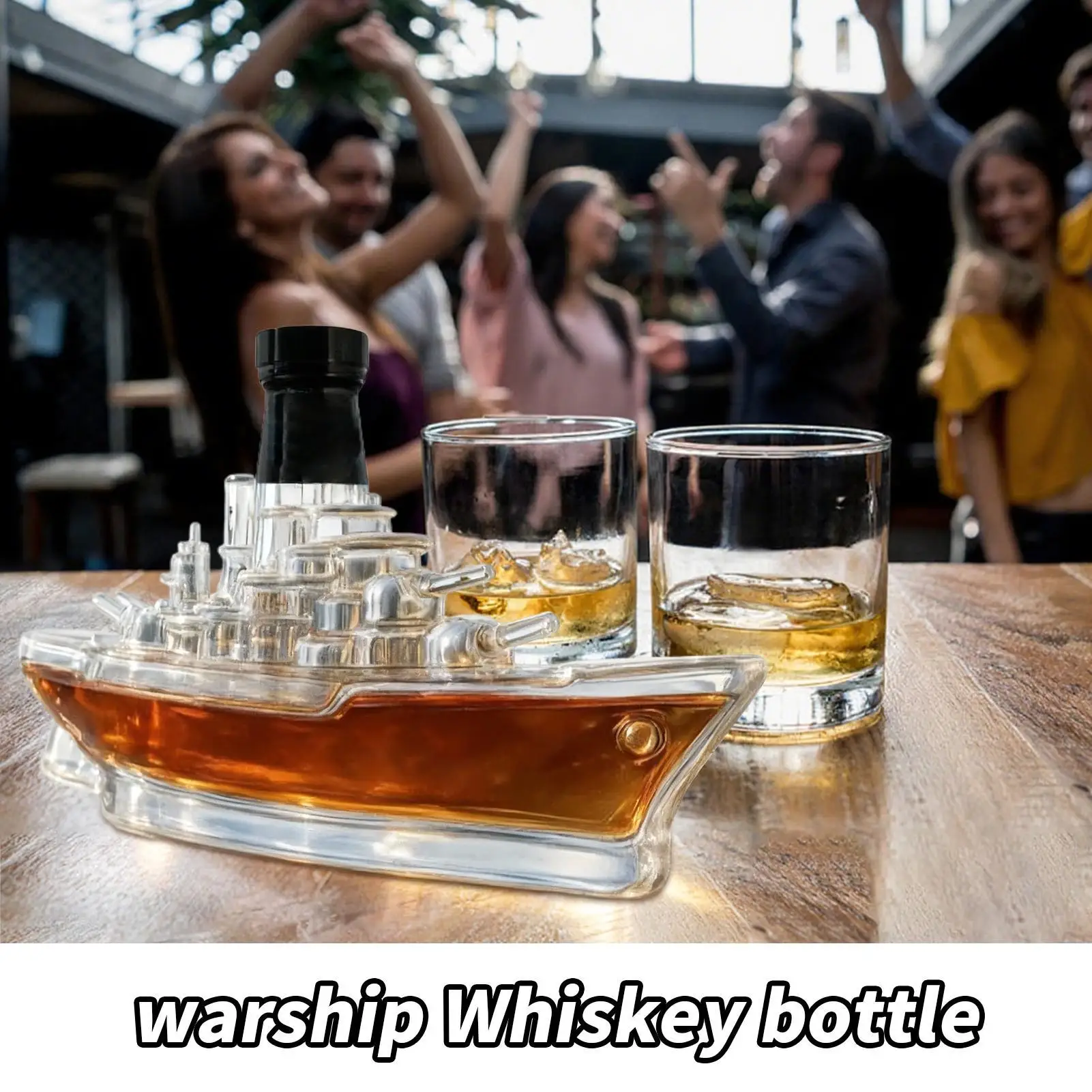 350ml Warship Shape Glass Liquor Bottle Empty Whisky Vodka Jar for Home Bar Collection Gift Decoration Accessories 350ml Warship Shape Glass Liquor Bottle Empty Whisky Vodka Jar for Home Bar Collection Gift Decoration Accessories