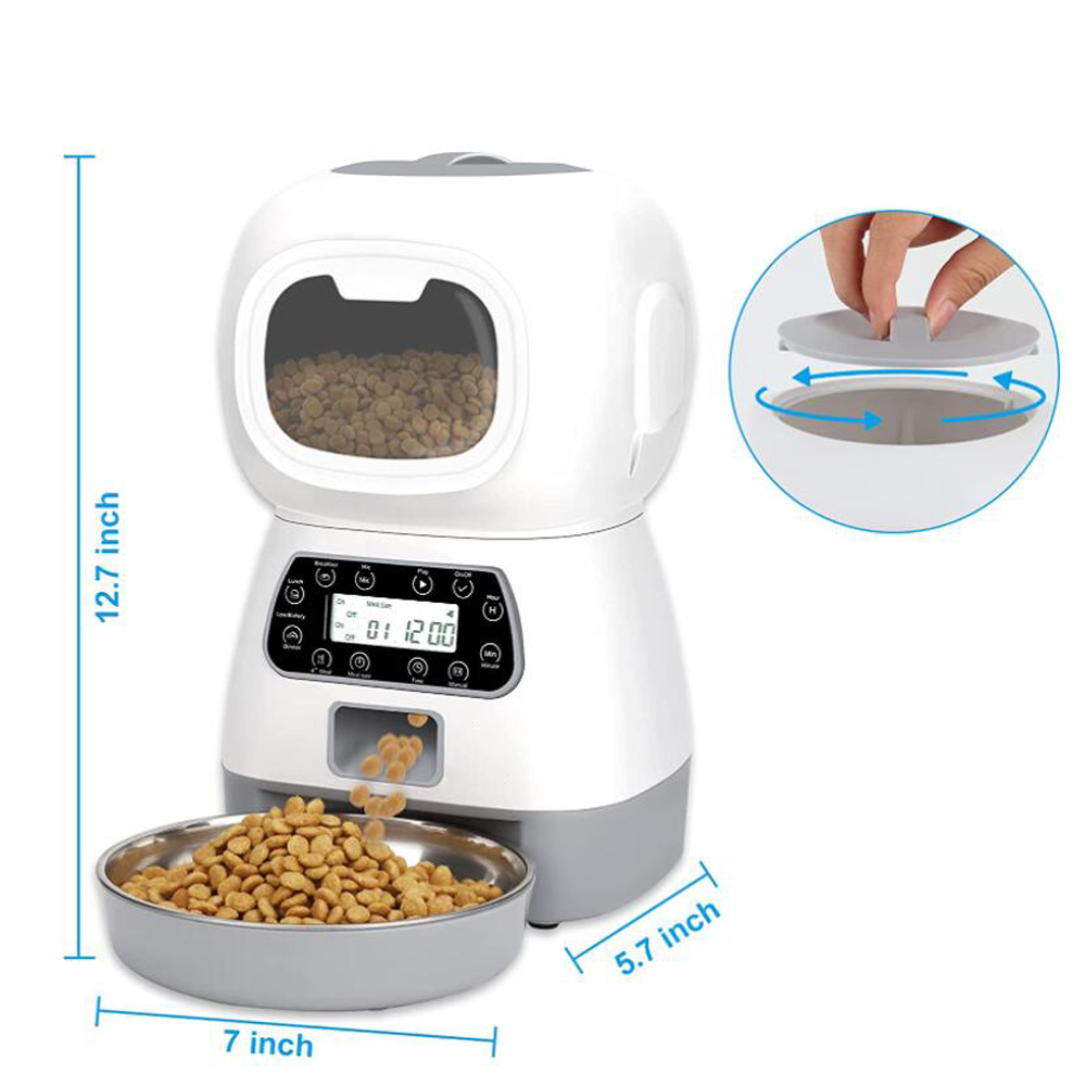 3.5L Automatic Pet Feeder Smart Food Dispenser For Cats Dogs Timer Stainless Steel Bowl Auto Dog Cat Pet Feeding Pet 3.5L Automatic Pet Feeder Smart Food Dispenser For Cats Dogs Timer Stainless Steel Bowl Auto Dog Cat Pet Feeding Pet