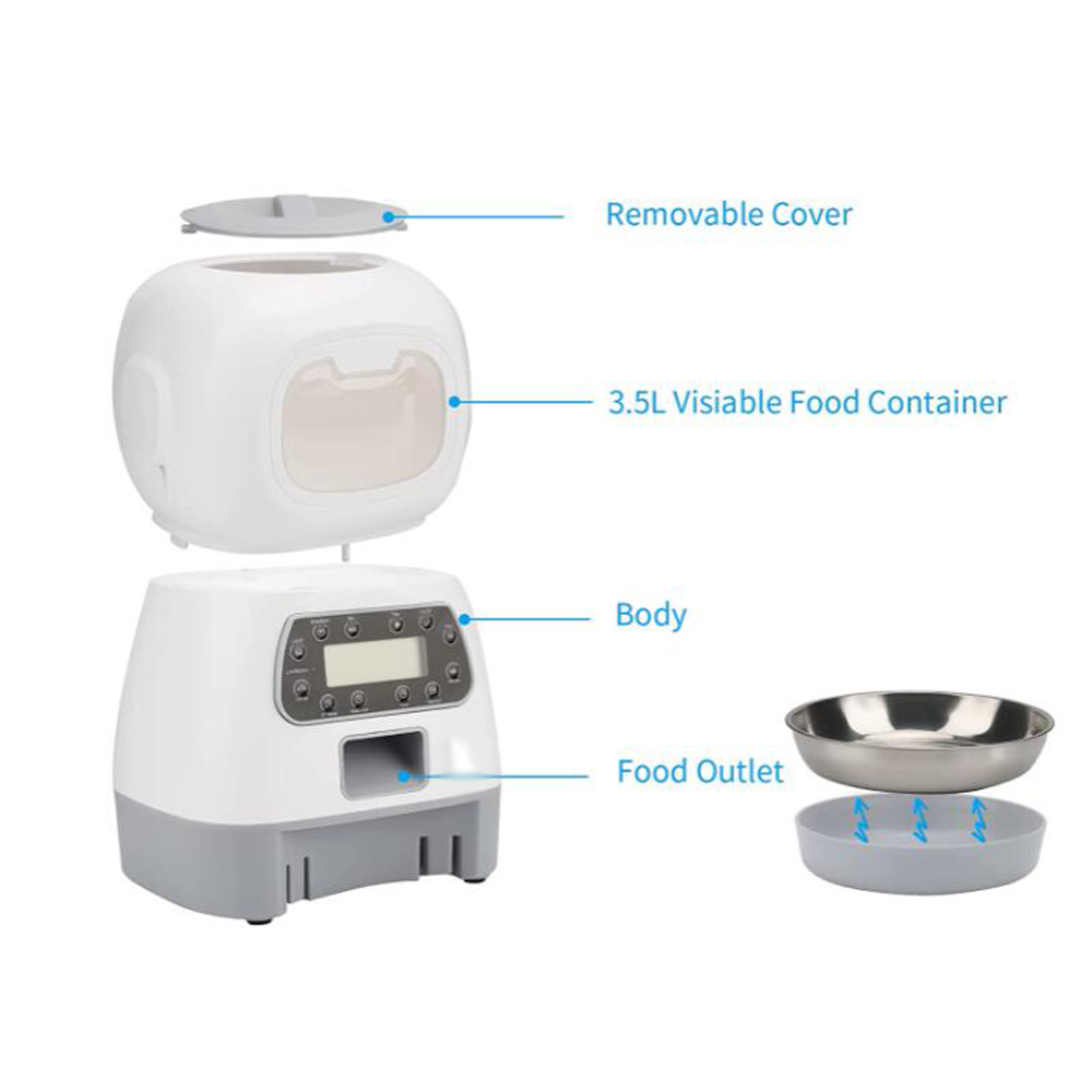 3.5L Automatic Pet Feeder Smart Food Dispenser For Cats Dogs Timer Stainless Steel Bowl Auto Dog Cat Pet Feeding Pet 3.5L Automatic Pet Feeder Smart Food Dispenser For Cats Dogs Timer Stainless Steel Bowl Auto Dog Cat Pet Feeding Pet