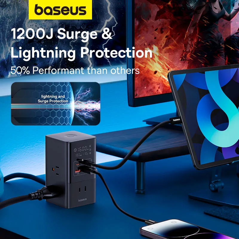 35W Fast Charging Digital Power Strip 7-in-1 Charging Station 4000W Rated Power Digital Display For iPhone 15 14 Pro Max 35W Fast Charging Digital Power Strip 7-in-1 Charging Station 4000W Rated Power Digital Display For iPhone 15 14 Pro Max