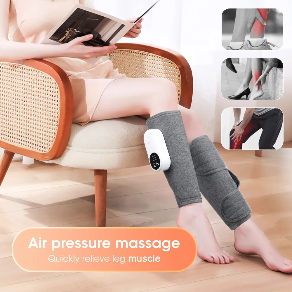 360° Air Pressure Calf Massager Machine 3 Mode Foot Leg Muscle Relaxation Promote Blood Circulation 360° All-Round