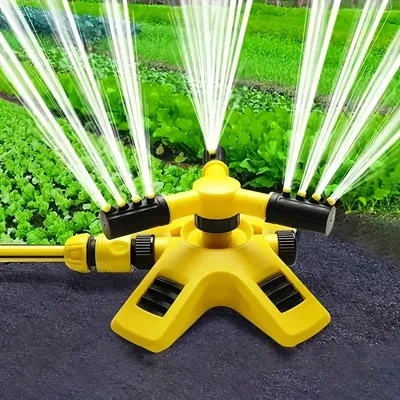 360° Automatic Rotating Trigeminal Sprinkler For Irrigation Rotating Sprinkler Tandem Sprinkler Sprayers Watering 360° Automatic Rotating Trigeminal Sprinkler For Irrigation Rotating Sprinkler Tandem Sprinkler Sprayers Watering