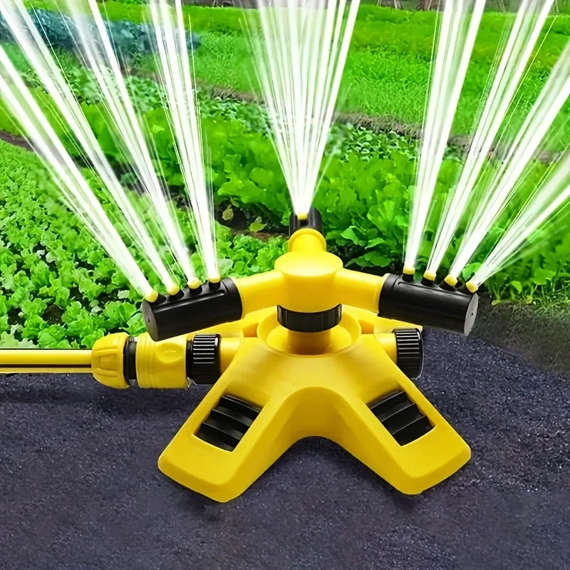 360° Automatic Rotating Trigeminal Sprinkler For Irrigation Rotating Sprinkler Tandem Sprinkler Sprayers Watering 360° Automatic Rotating Trigeminal Sprinkler For Irrigation Rotating Sprinkler Tandem Sprinkler Sprayers Watering