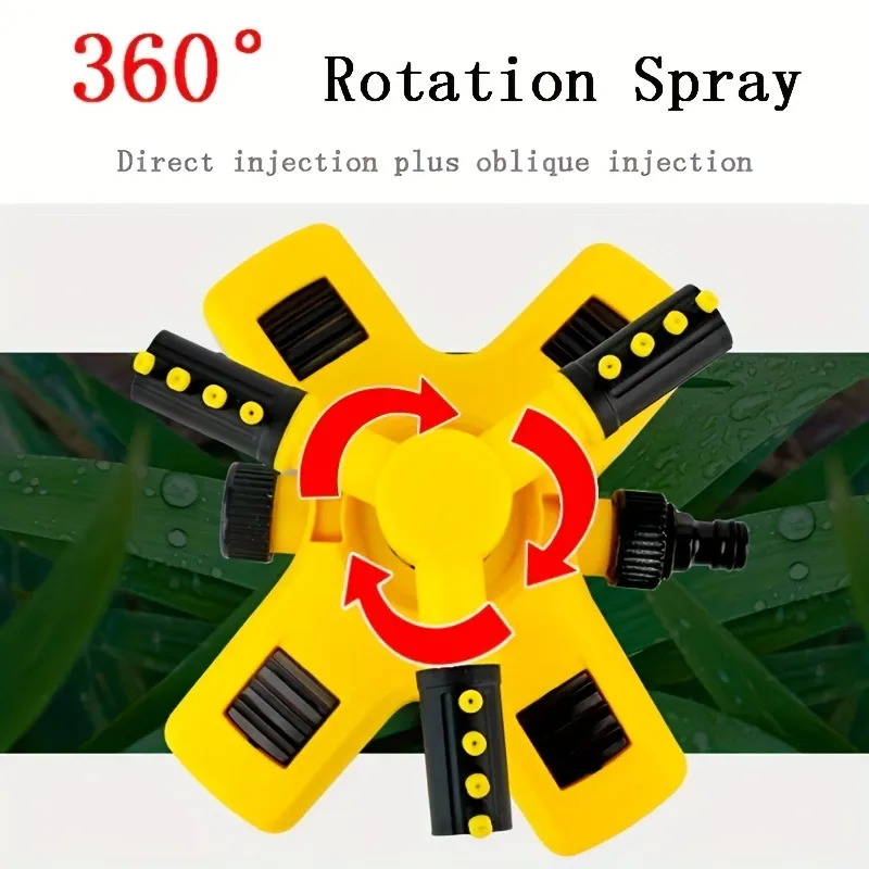 360° Automatic Rotating Trigeminal Sprinkler For Irrigation Rotating Sprinkler Tandem Sprinkler Sprayers Watering 360° Automatic Rotating Trigeminal Sprinkler For Irrigation Rotating Sprinkler Tandem Sprinkler Sprayers Watering
