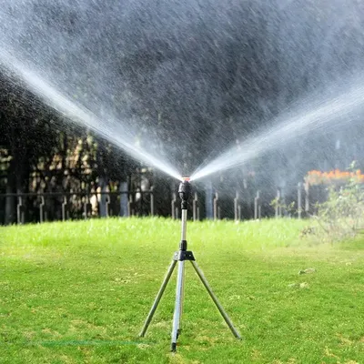 360-Degree Garden Automatic Rotating Sprinkler Stainless Steel Tripod Set Irrigation Stand Water Jet Garden Lawn 360-Degree Garden Automatic Rotating Sprinkler Stainless Steel Tripod Set Irrigation Stand Water Jet Garden Lawn