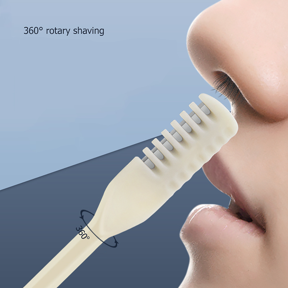 360 Degree Rotating Double Head Nose Hair Trimmer Nose Hair Removal Trimming Washable Portable Nose Ear Hair Trimmer