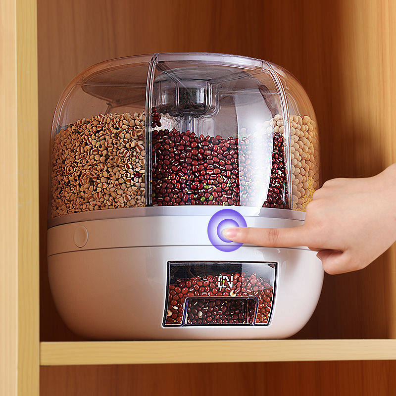 360 Degree Rotating Rice Dispenser Sealed Dry Cereal Grain Bucket Dispenser Moisture-proof Kitchen Food Container 360 Degree Rotating Rice Dispenser Sealed Dry Cereal Grain Bucket Dispenser Moisture-proof Kitchen Food Container