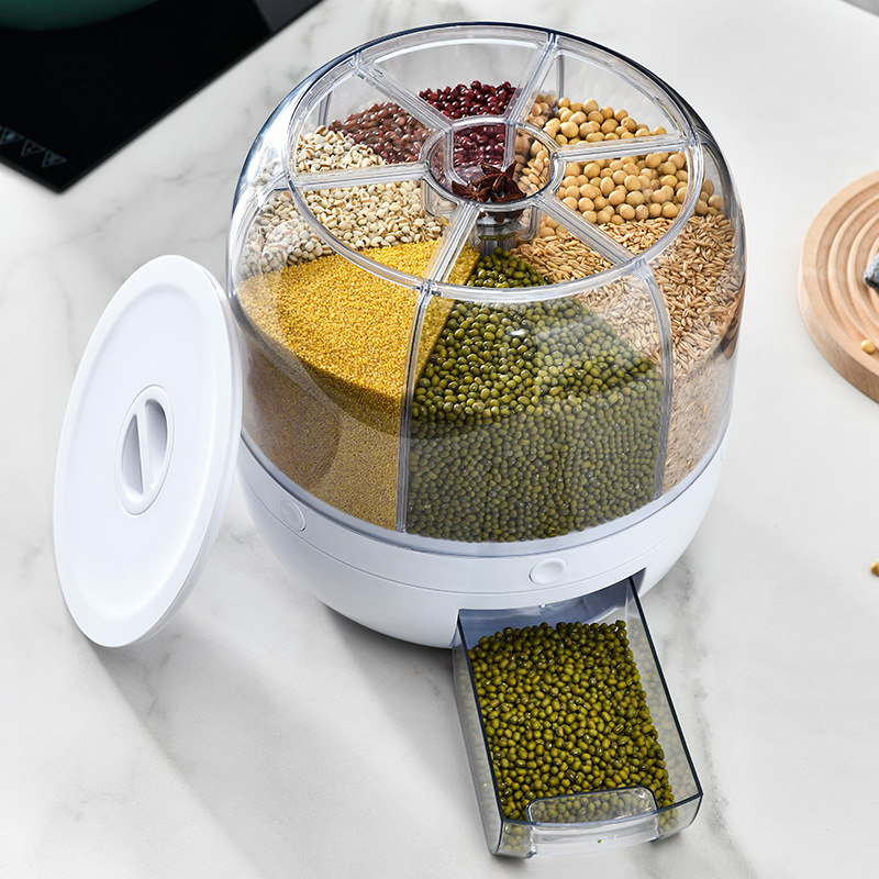 360 Degree Rotating Rice Dispenser Sealed Dry Cereal Grain Bucket Dispenser Moisture-proof Kitchen Food Container 360 Degree Rotating Rice Dispenser Sealed Dry Cereal Grain Bucket Dispenser Moisture-proof Kitchen Food Container