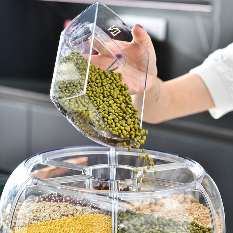 360 Degree Rotating Rice Dispenser Sealed Dry Cereal Grain Bucket Dispenser Moisture-proof Kitchen Food Container 360 Degree Rotating Rice Dispenser Sealed Dry Cereal Grain Bucket Dispenser Moisture-proof Kitchen Food Container