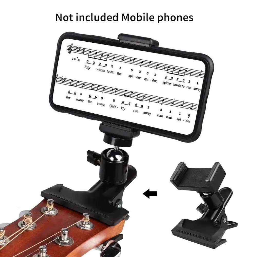 360-Degree Rotating Universal Guitar Phone Holder